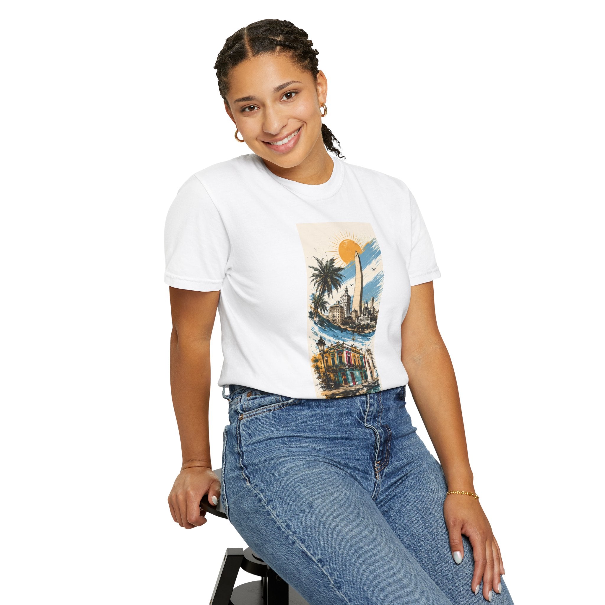 Donde Hubo Fuego Cenizas Quedan T-shirt | Sunset Cityscape Tee