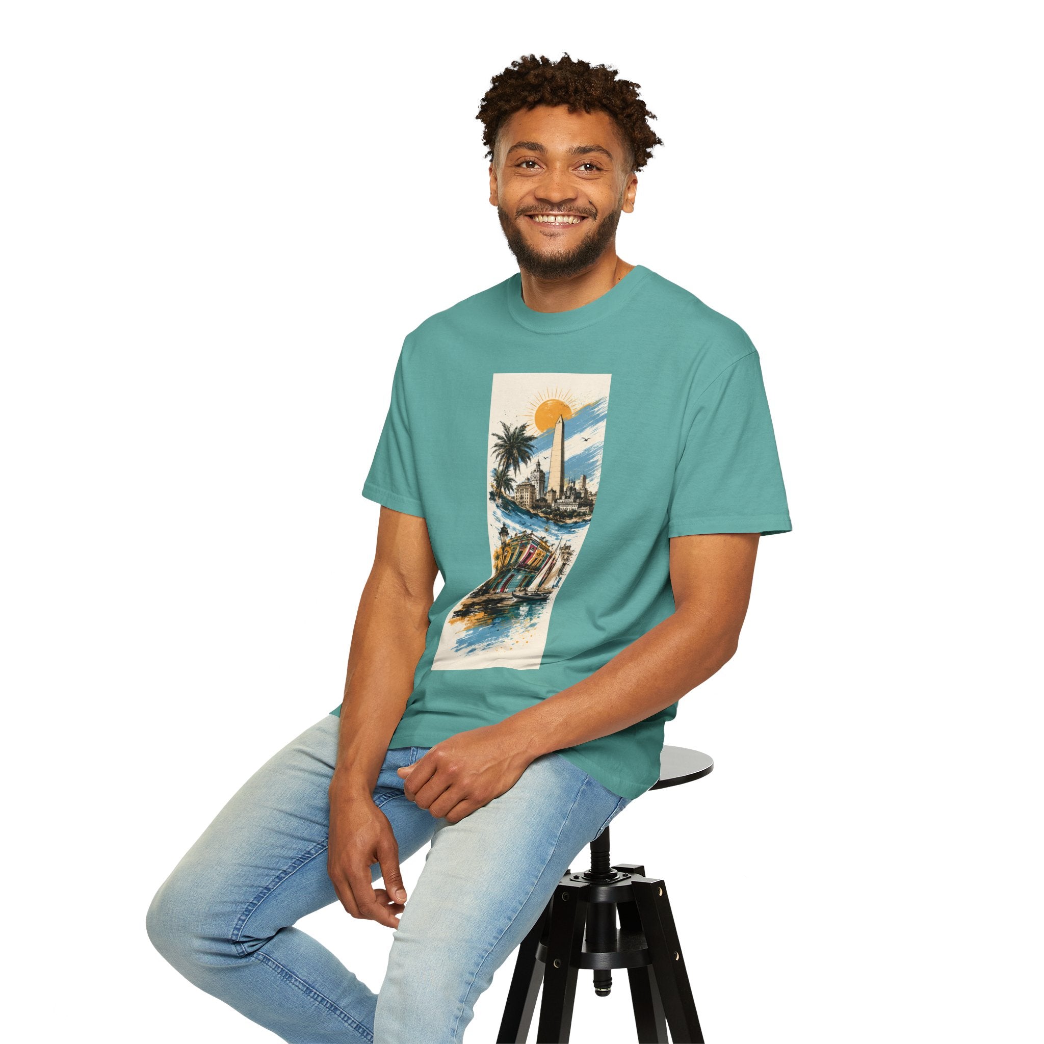 Donde Hubo Fuego Cenizas Quedan T-shirt | Sunset Cityscape Tee