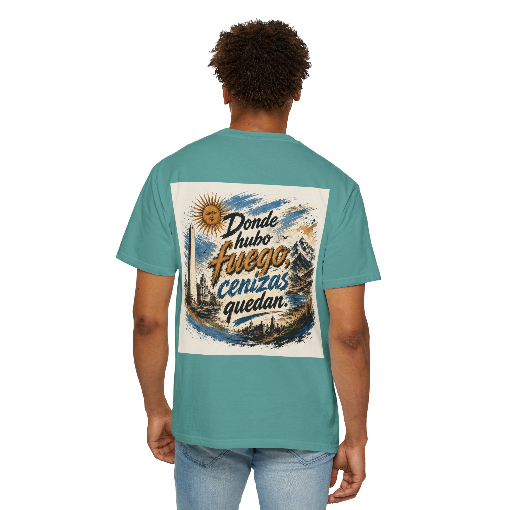 Donde Hubo Fuego Cenizas Quedan T-shirt | Sunset Cityscape Tee