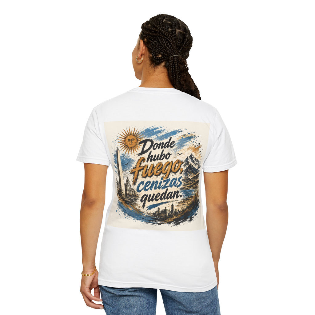 Donde Hubo Fuego Cenizas Quedan T-shirt | Sunset Cityscape Tee