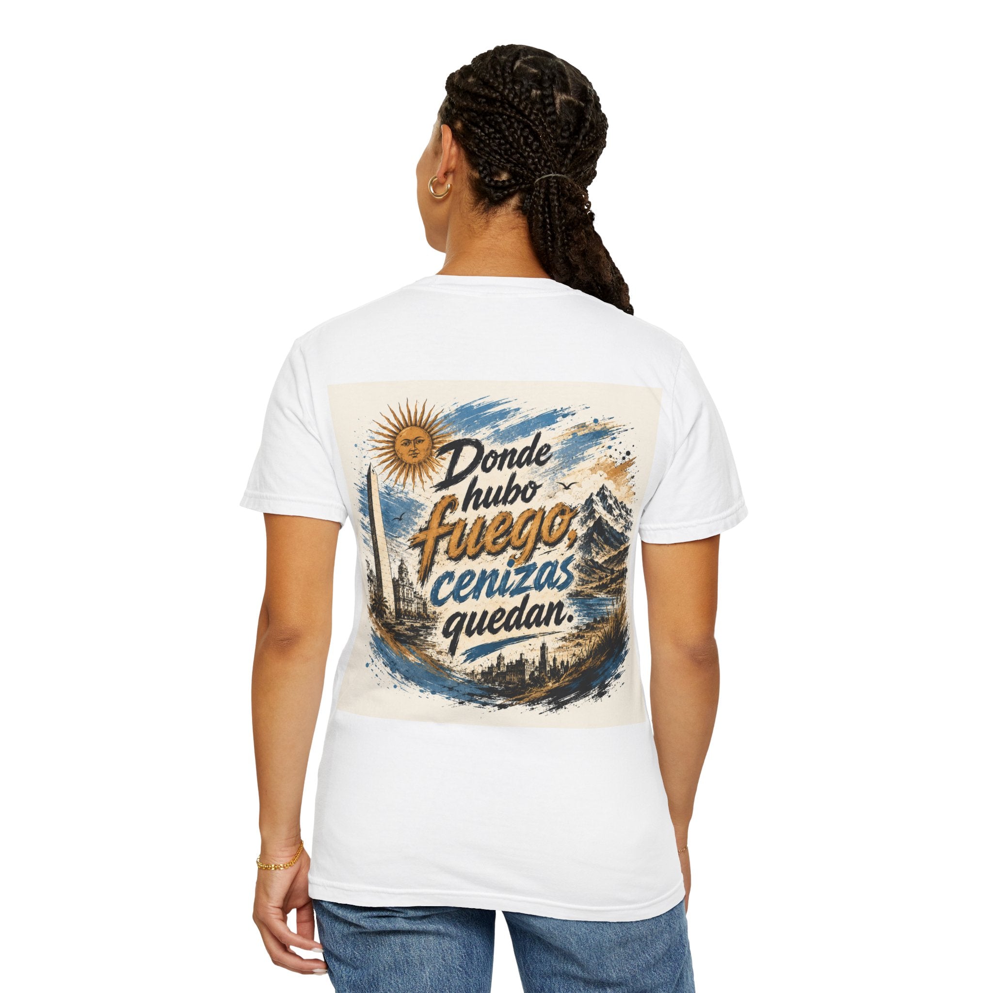 Donde Hubo Fuego Cenizas Quedan T-shirt | Sunset Cityscape Tee