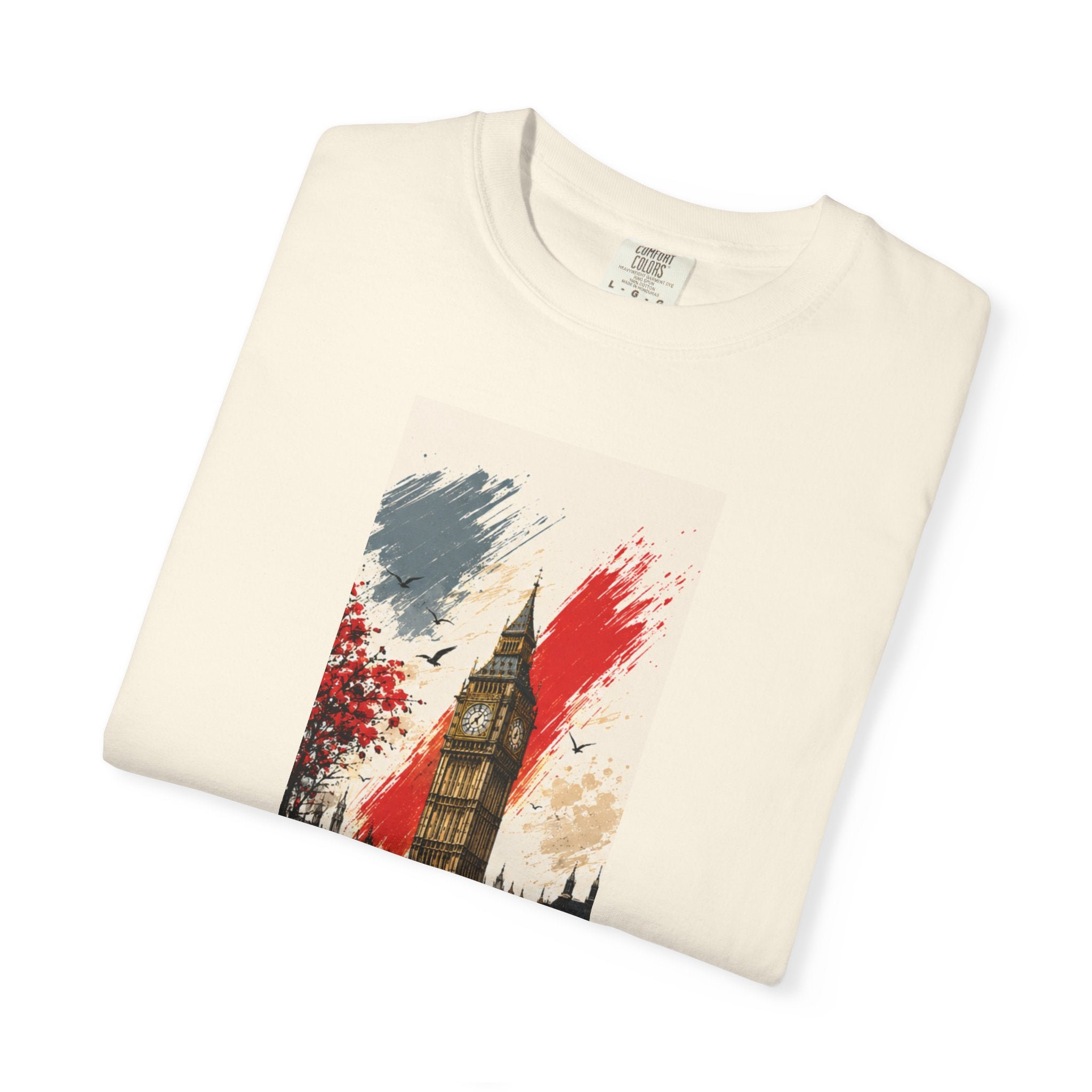 Chuffed to Bits London Illustration T-shirt | Big Ben Phone Booth Union Jack