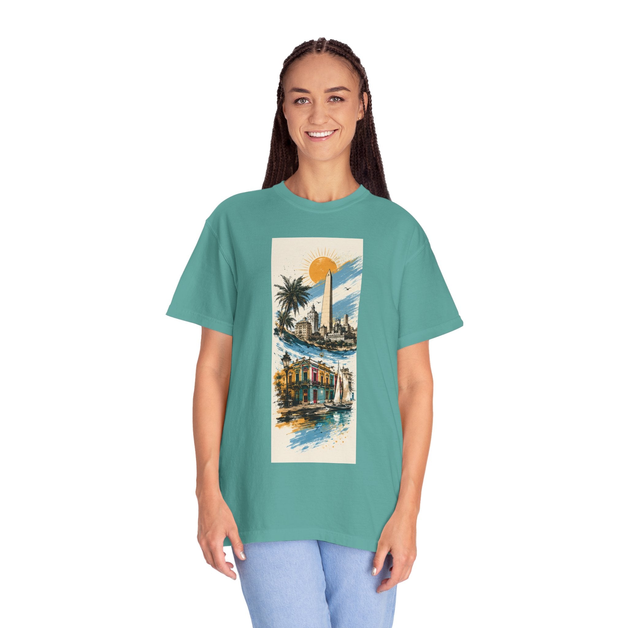Donde Hubo Fuego Cenizas Quedan T-shirt | Sunset Cityscape Tee