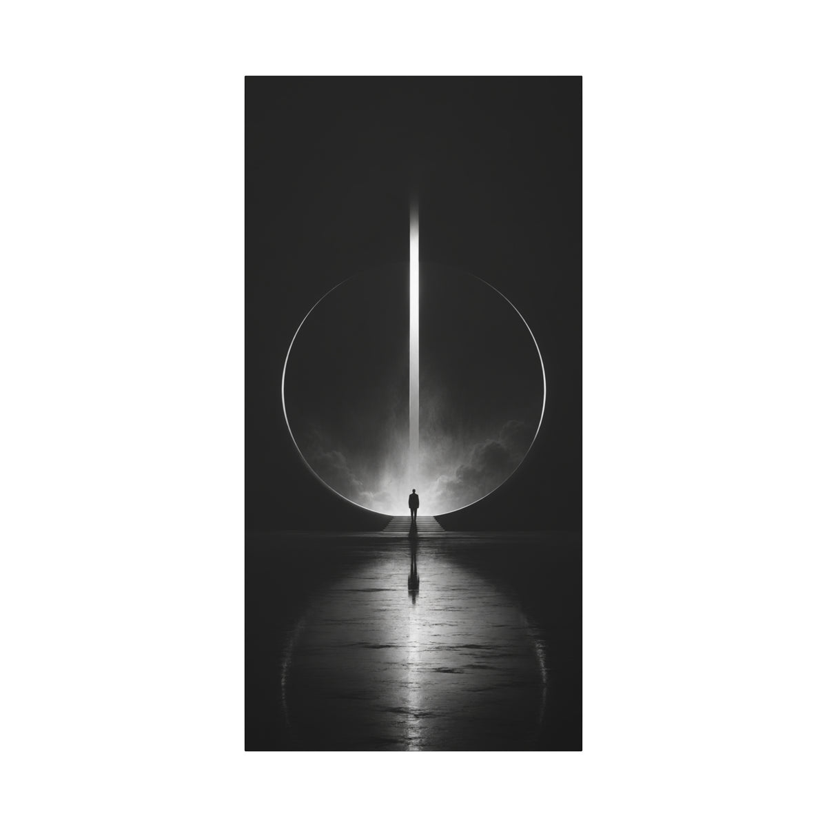 Beyond the Threshold — Minimalist Portal Canvas