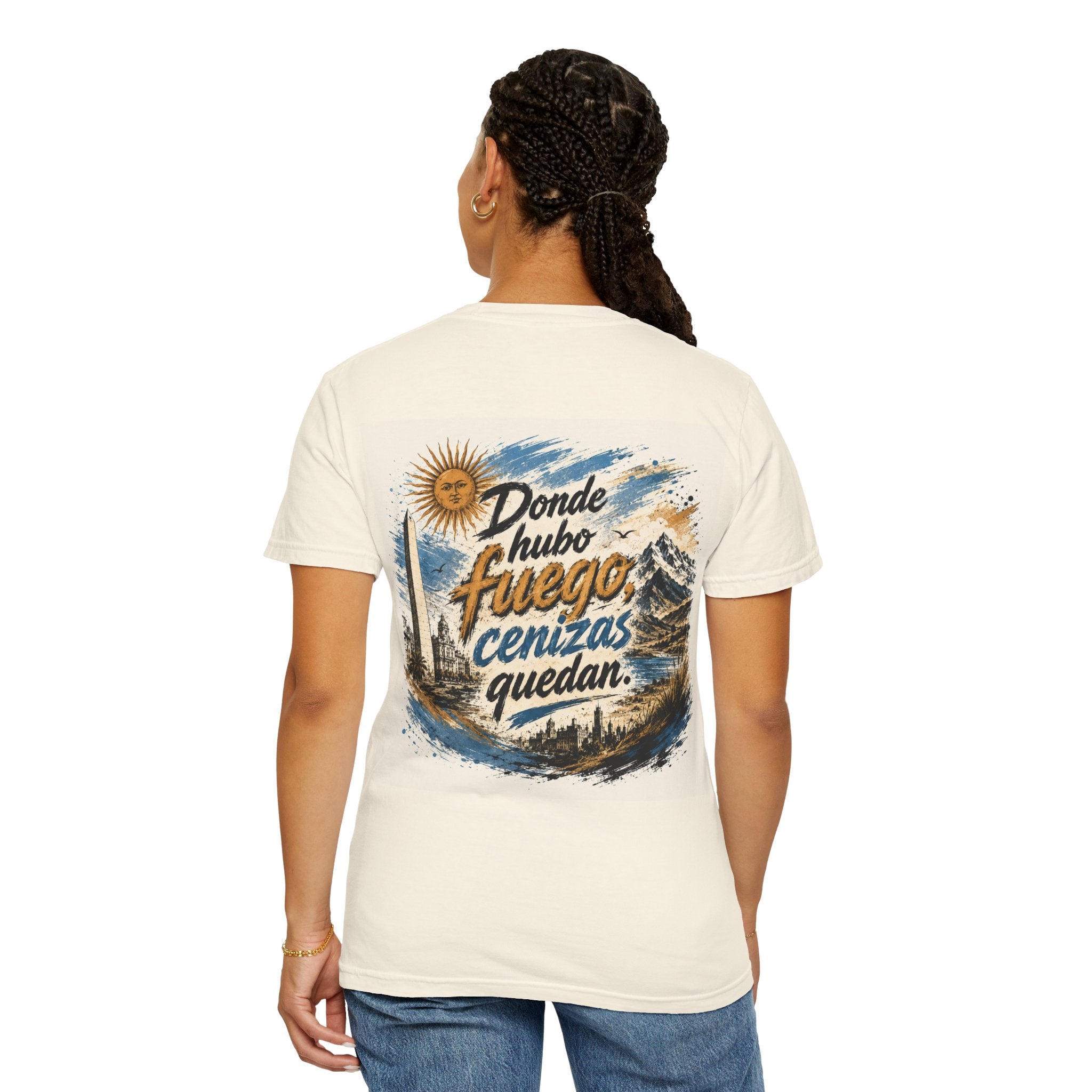 Donde Hubo Fuego Cenizas Quedan T-shirt | Sunset Cityscape Tee