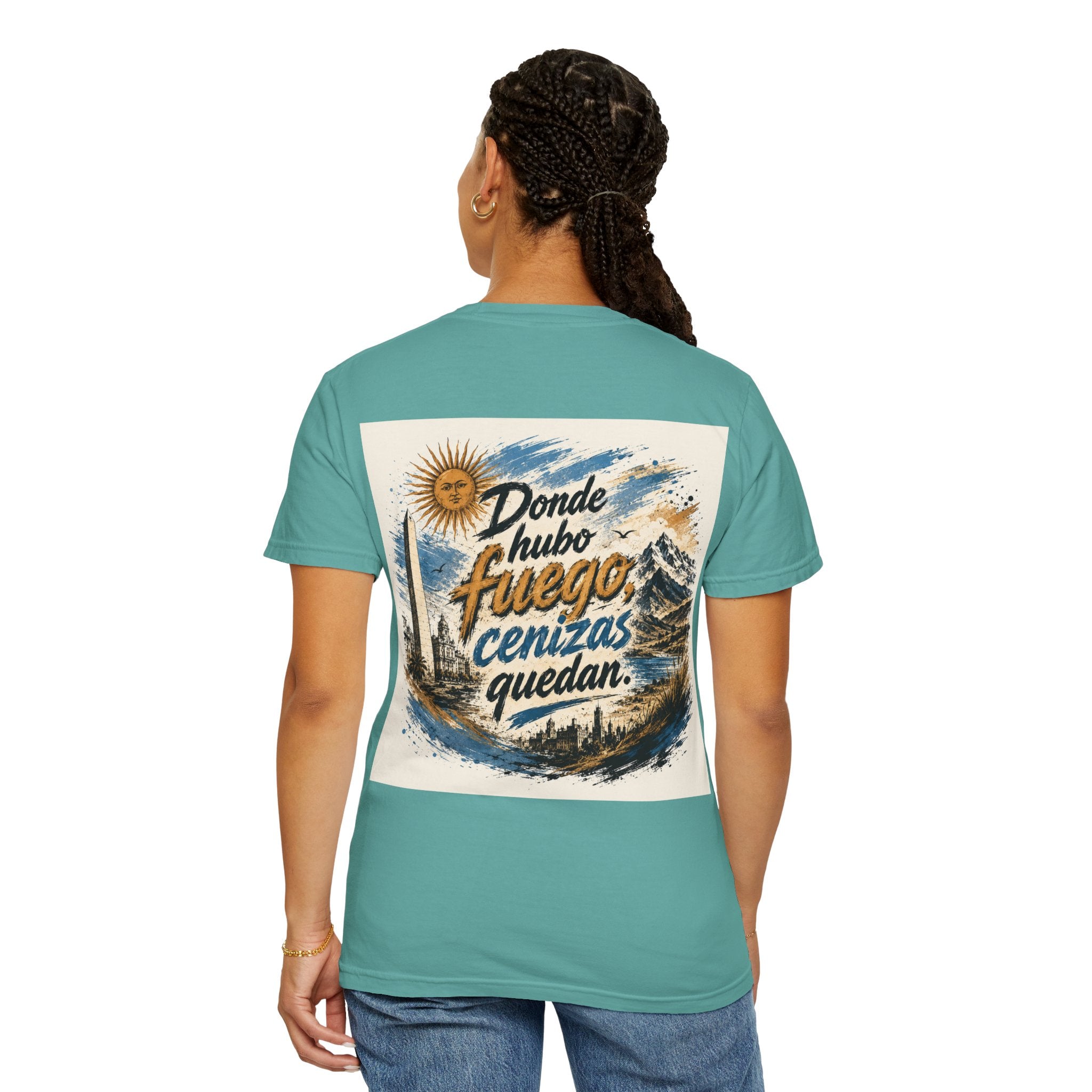 Donde Hubo Fuego Cenizas Quedan T-shirt | Sunset Cityscape Tee