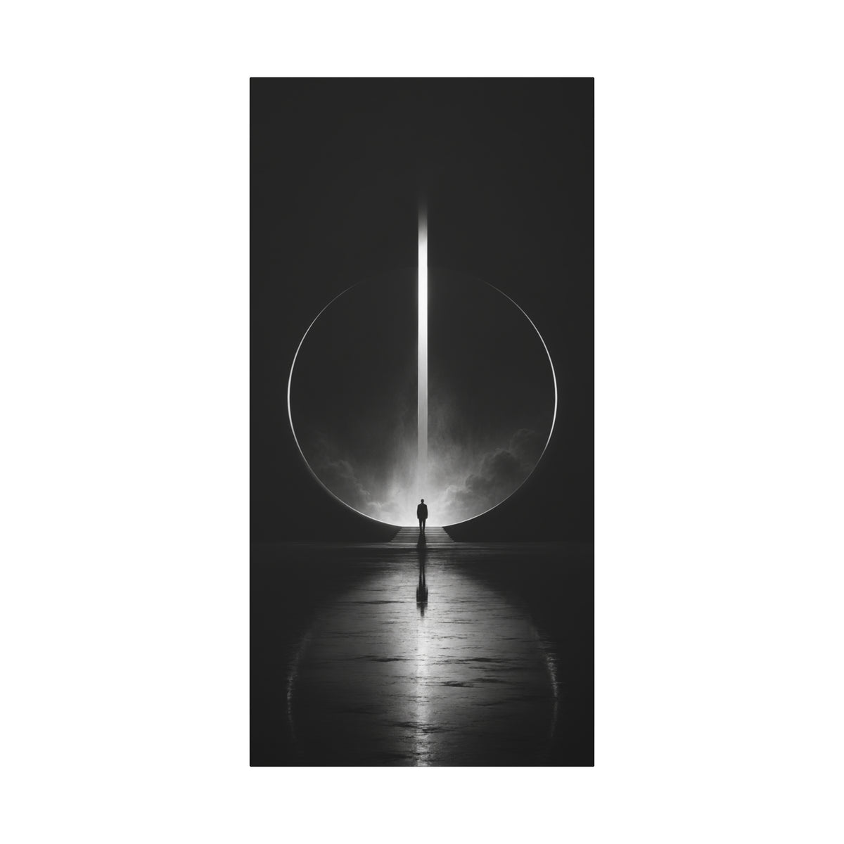 Beyond the Threshold — Minimalist Portal Canvas
