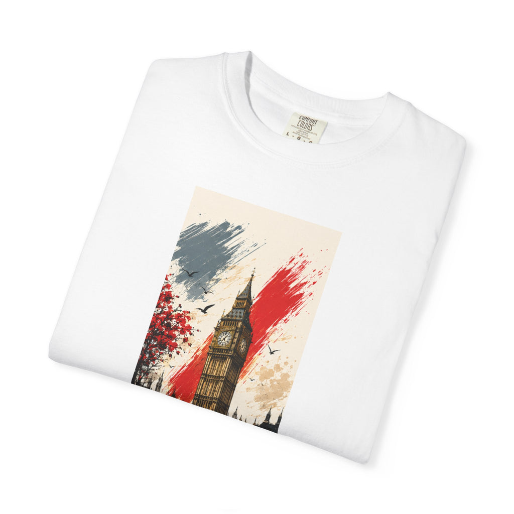 Chuffed to Bits London Illustration T-shirt | Big Ben Phone Booth Union Jack