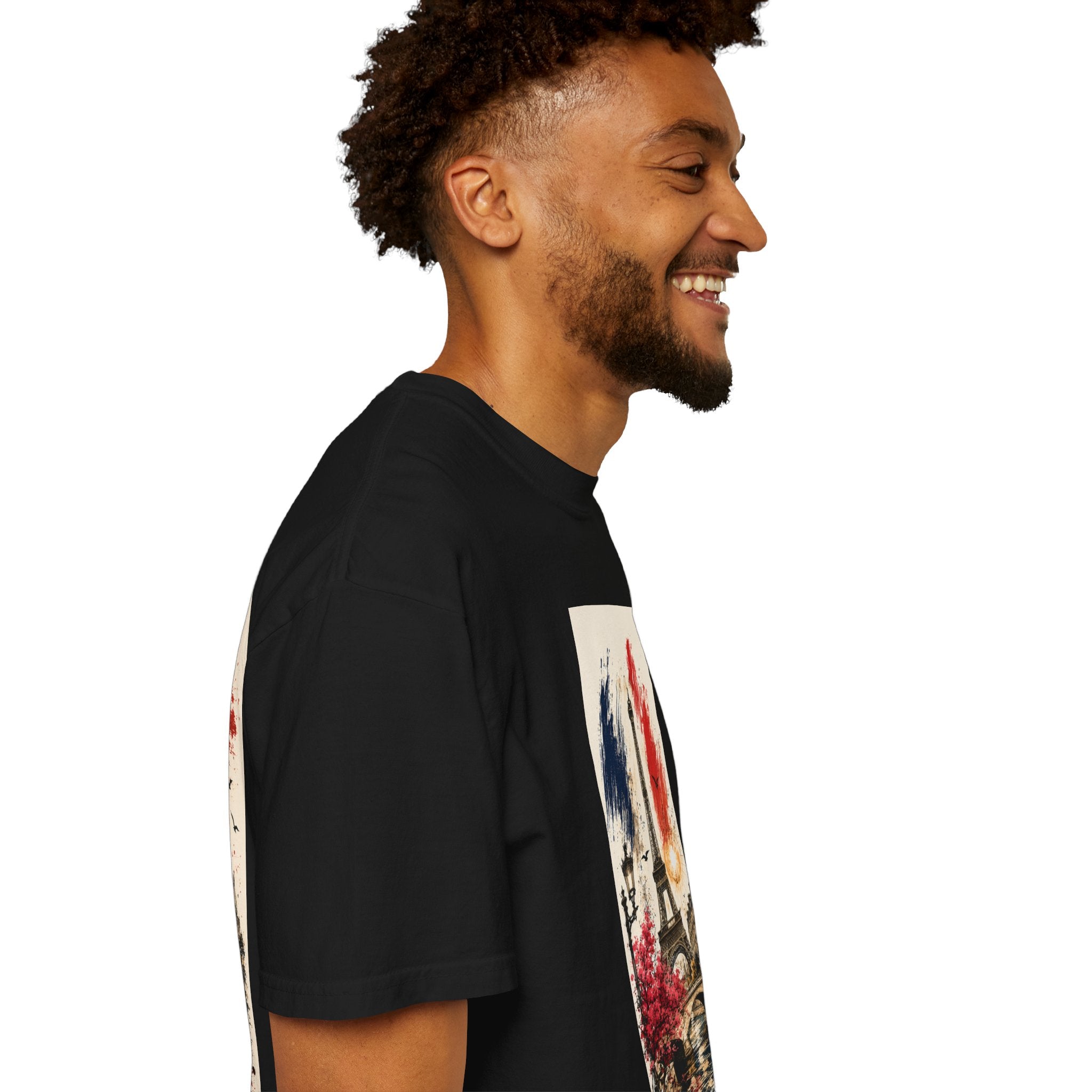Paris Eiffel Tower Illustration T-Shirt | French Phrase Ce n'est pas la mer à boire