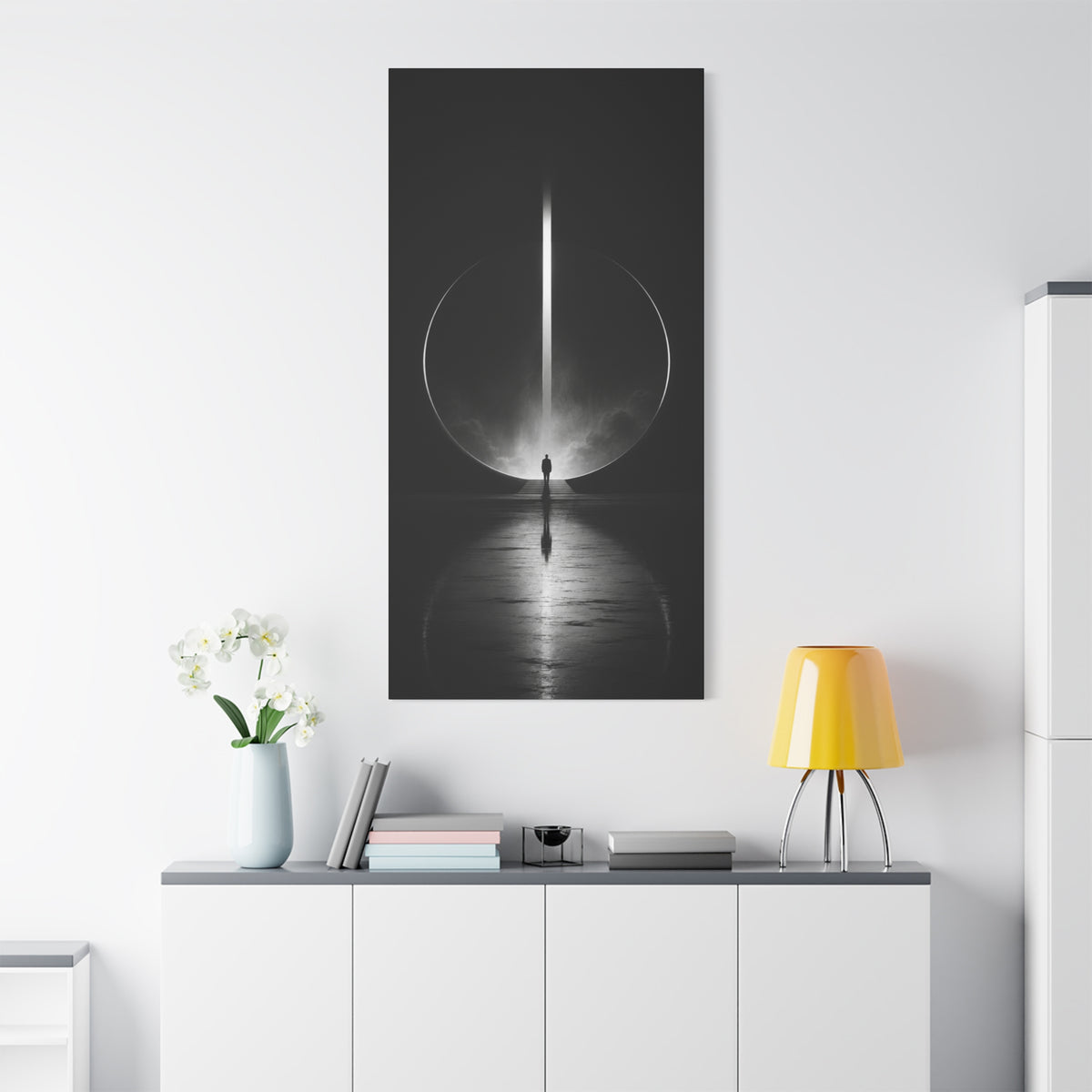 Beyond the Threshold — Minimalist Portal Canvas