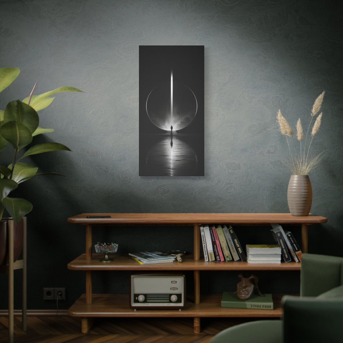 Beyond the Threshold — Minimalist Portal Canvas