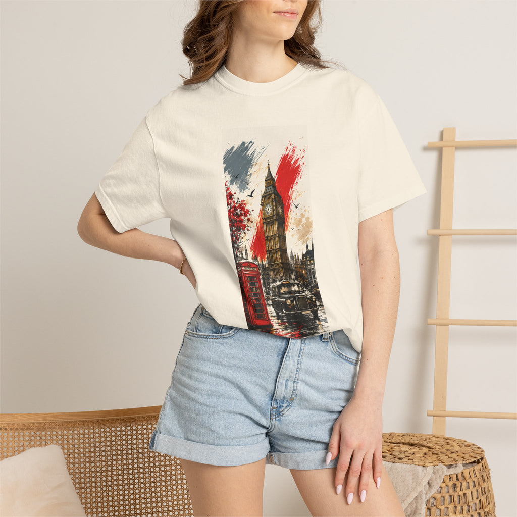 Chuffed to Bits London Illustration T-shirt | Big Ben Phone Booth Union Jack