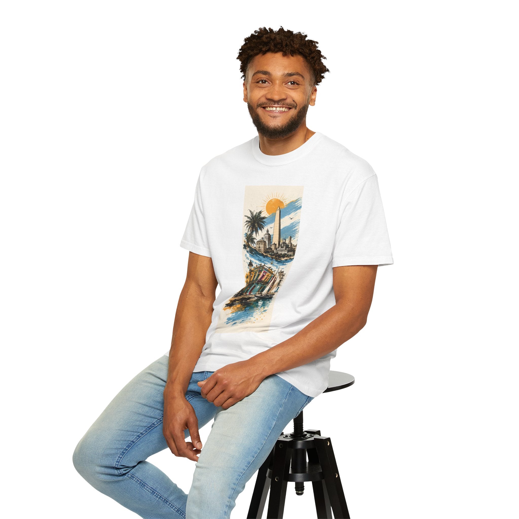 Donde Hubo Fuego Cenizas Quedan T-shirt | Sunset Cityscape Tee