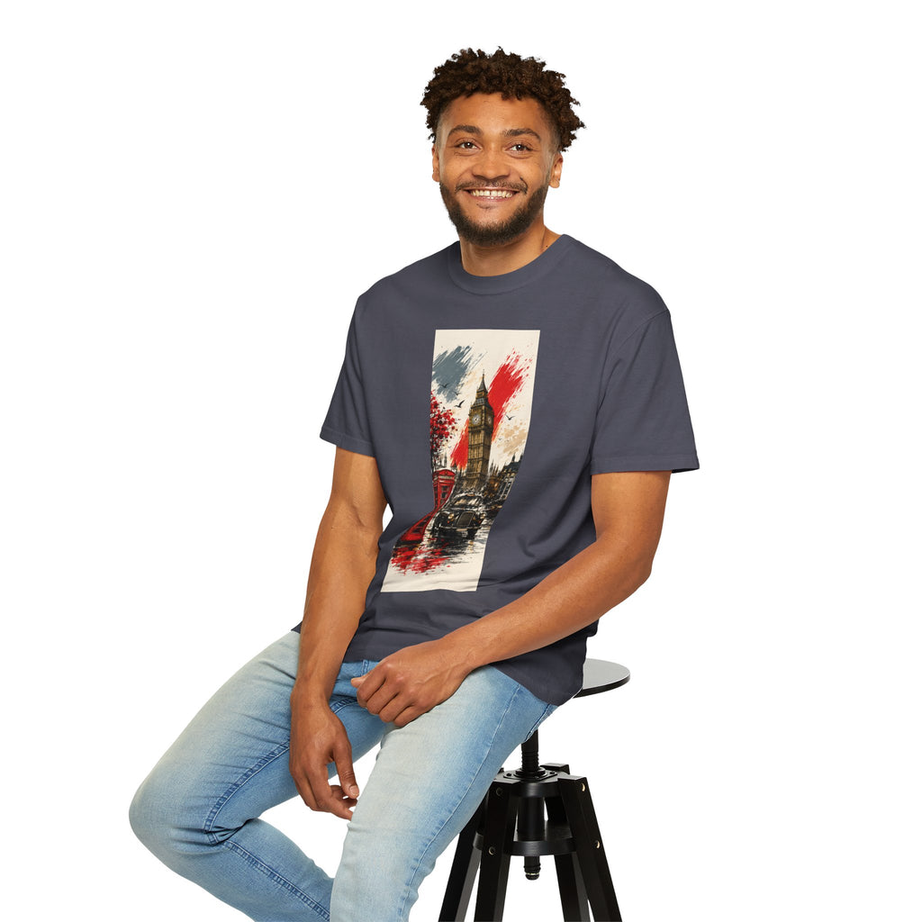 Chuffed to Bits London Illustration T-shirt | Big Ben Phone Booth Union Jack