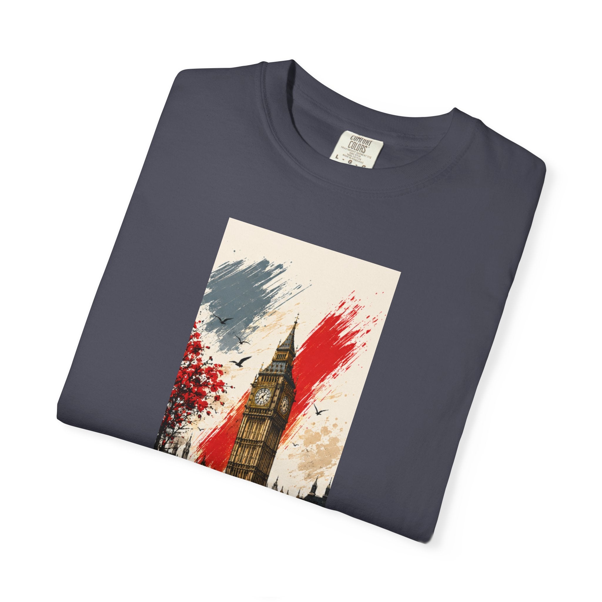 Chuffed to Bits London Illustration T-shirt | Big Ben Phone Booth Union Jack