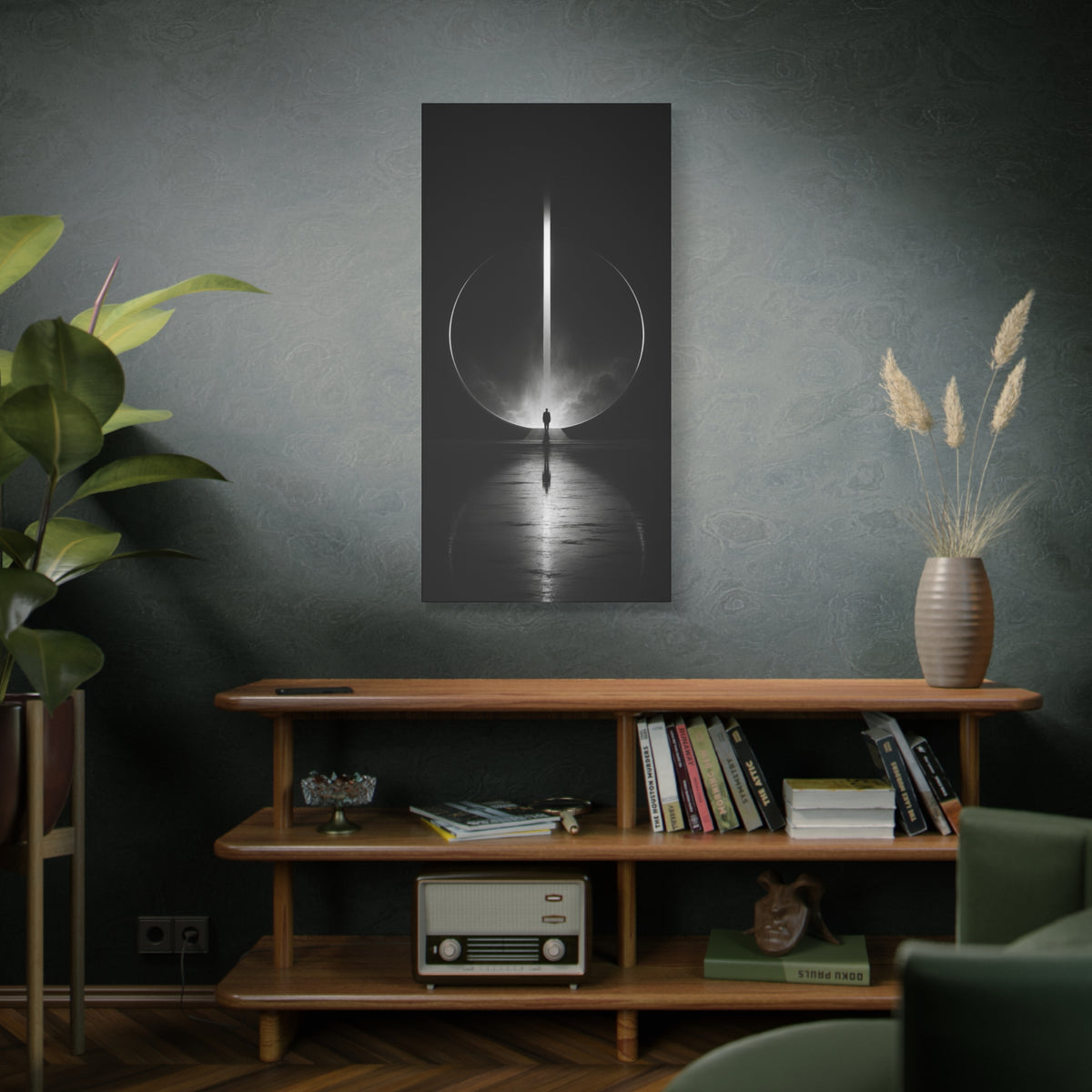 Beyond the Threshold — Minimalist Portal Canvas