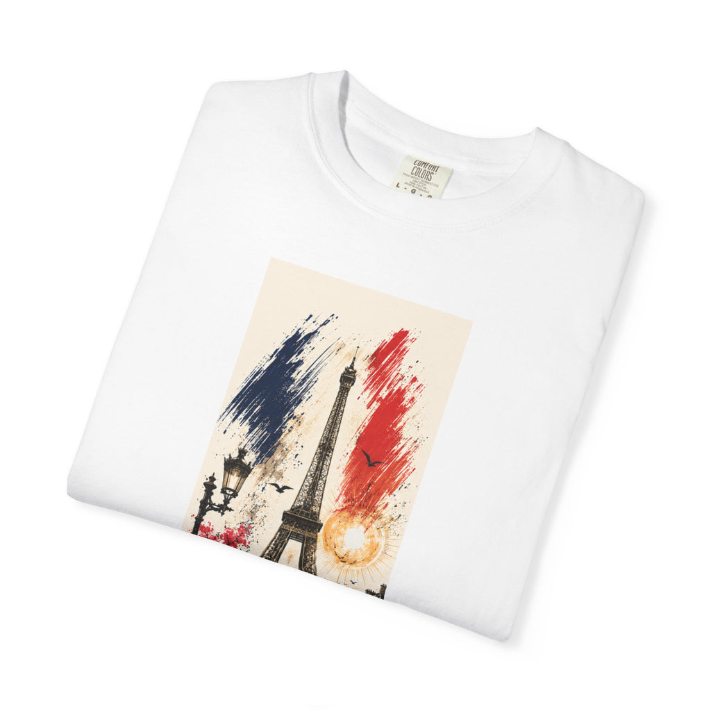 Paris Eiffel Tower Illustration T-Shirt | French Phrase Ce n'est pas la mer à boire